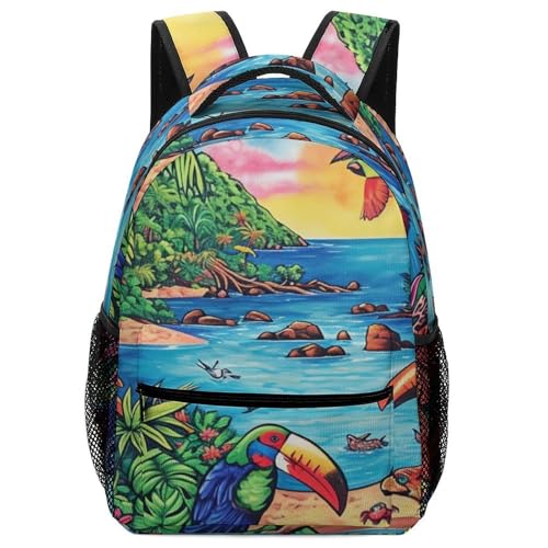 Sac à dos junior Black Panthère twill léger noir avec poche gourde pour le collège