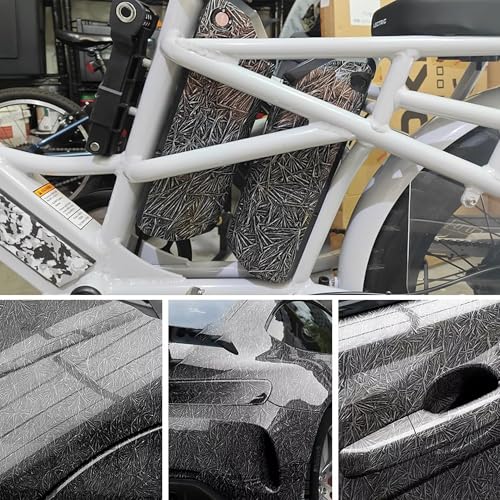 Image of Lypumso PET Forged Carbon Fiber Vinyl Wrap, Glossy Car Vinyl Film for Automotive with Air Release Technology for Vehicle Decal DIY Interior Exterior Decoration (Gloss Black Ice Crack, 1ft x 10ft)