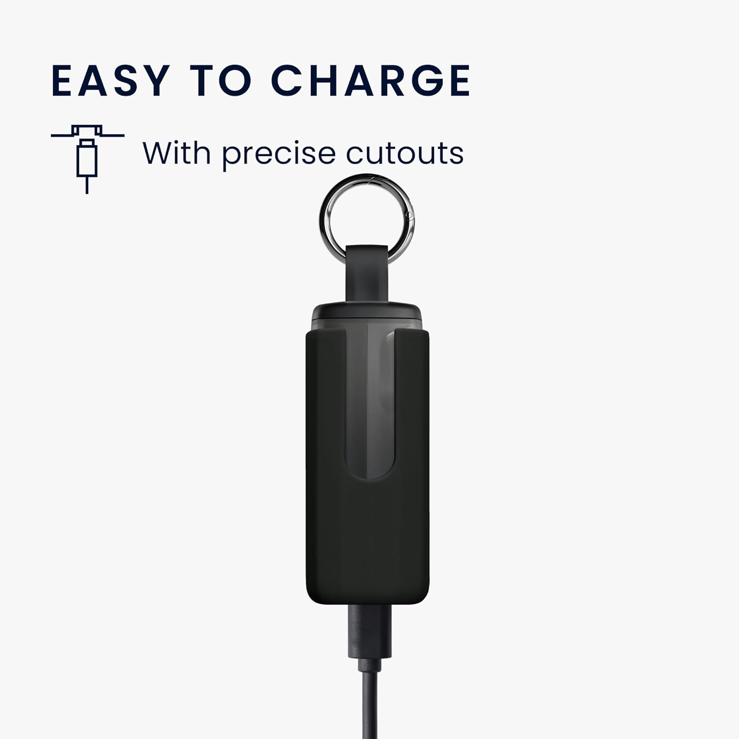 kwmobile Silicone Cover Compatible with Skullcandy Method 360 ANC - Case Cover Stick-On Skin with Clip - Black - Image 9