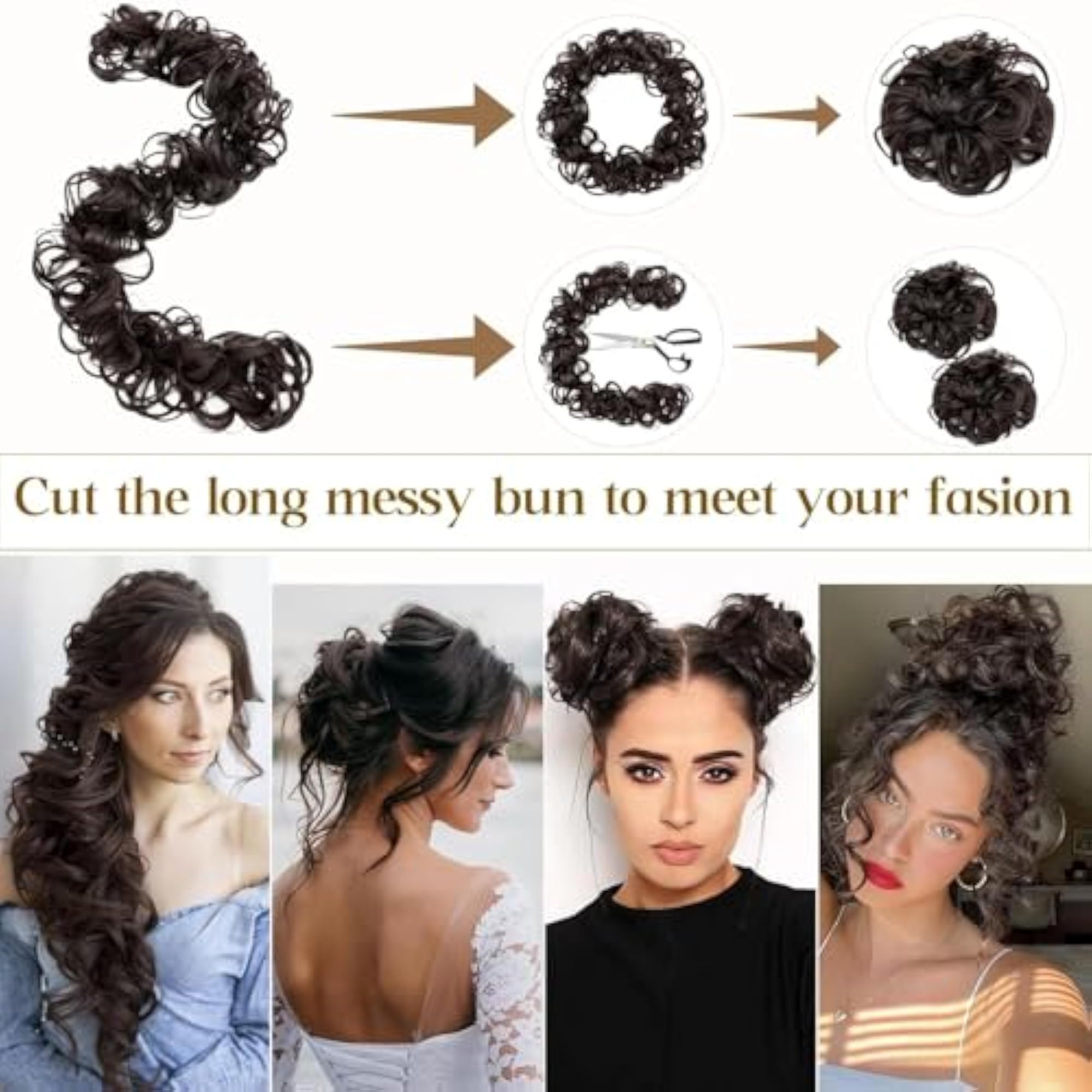 36 Inch Brown High Volume Frill Hair Extension