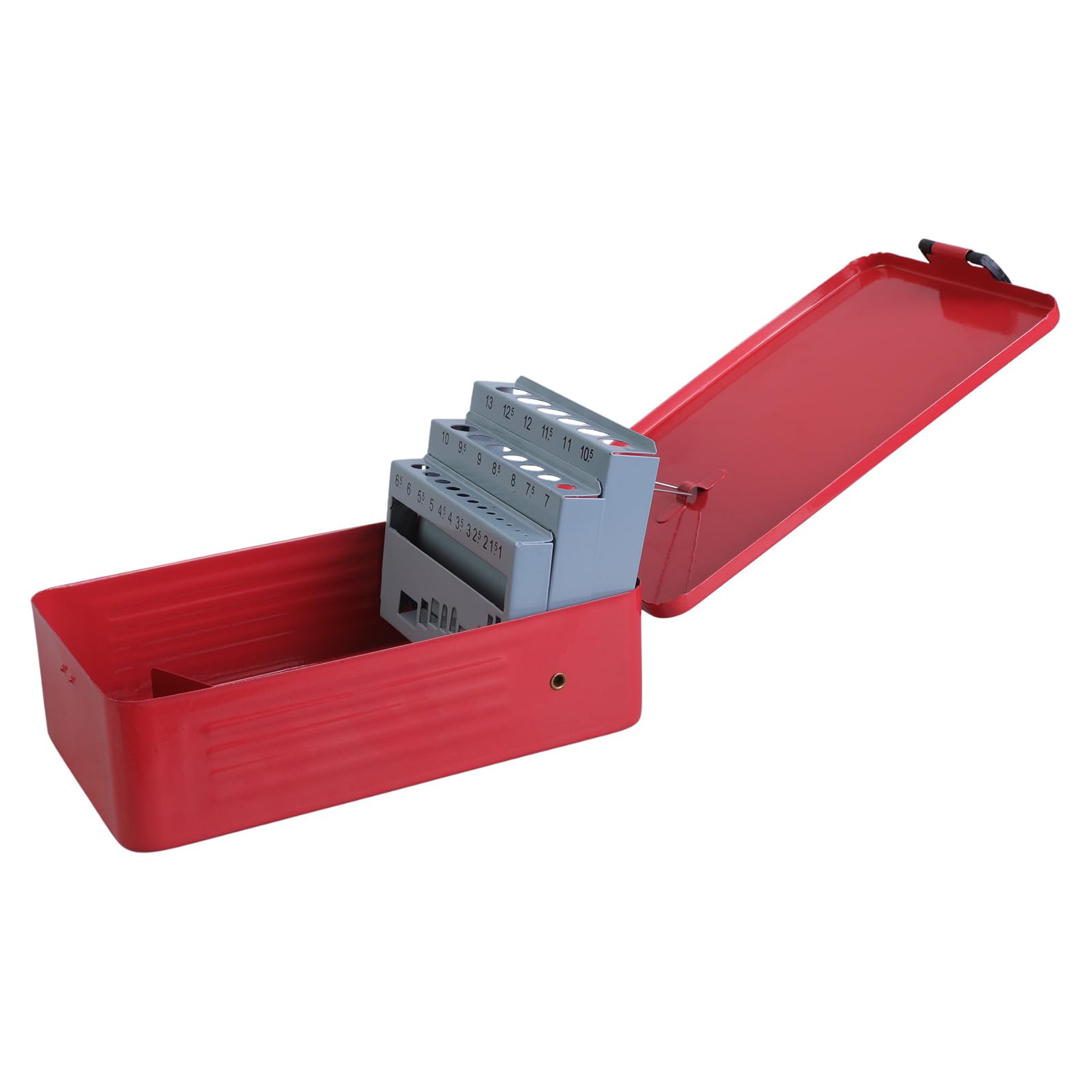 SZYDD Easy Carry Metal Drill Bit Indexs Box Twist Drill Bit Holder Small Size for Easy Storage & Organization of Various siz Portable Drill Box