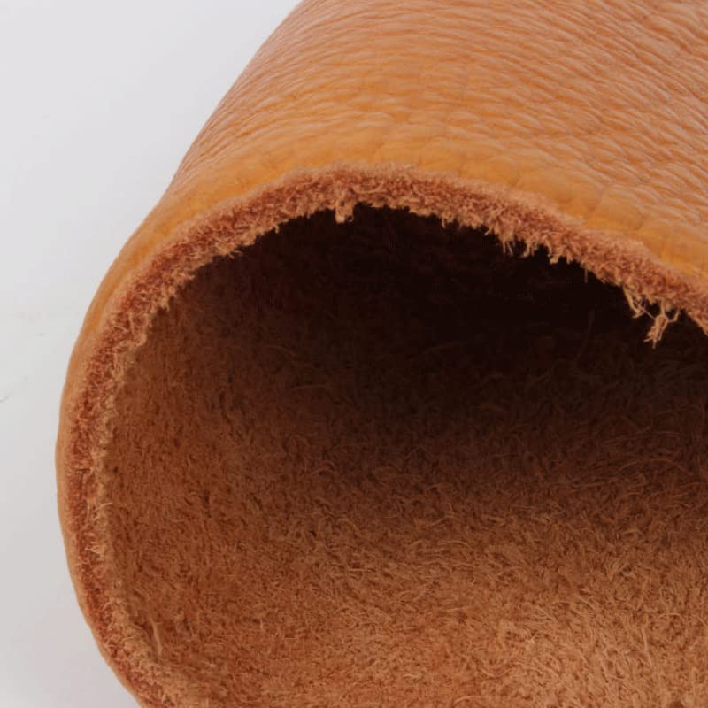 PXAMORTEL Echtleder Stoff 5mm Dick - Vintage Rindsleder Pflanzlich Gegerbt 10x10cm