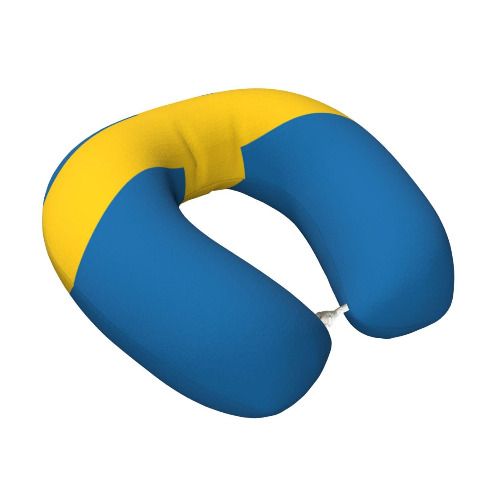 Yyoretp Swedish flag Print Travel Pillow Pure Memory Foam Neck Pillows Portable Headrest for Airplane