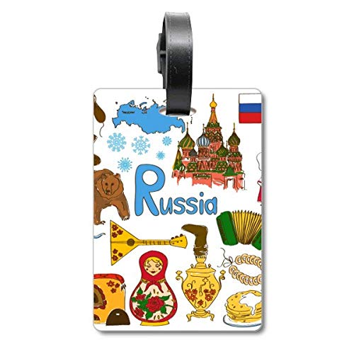 Étiquette valise drapeau Russie pour éviter les pertes de sac