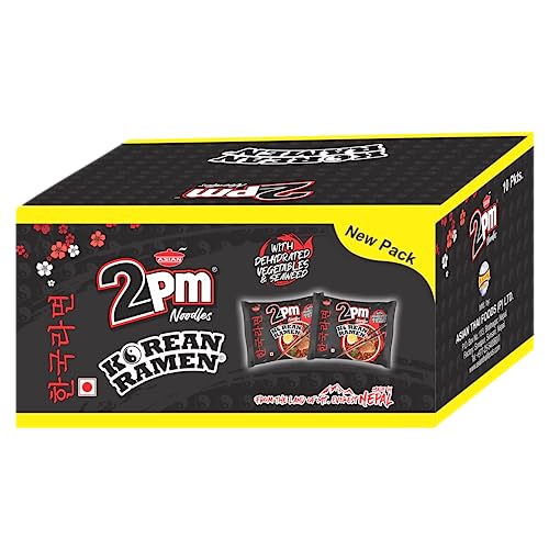 Image of 2PM Korean Ramen Noodles, Chicken Flavour Instant Noodles, Pack Of 10 (10X100 Grams)