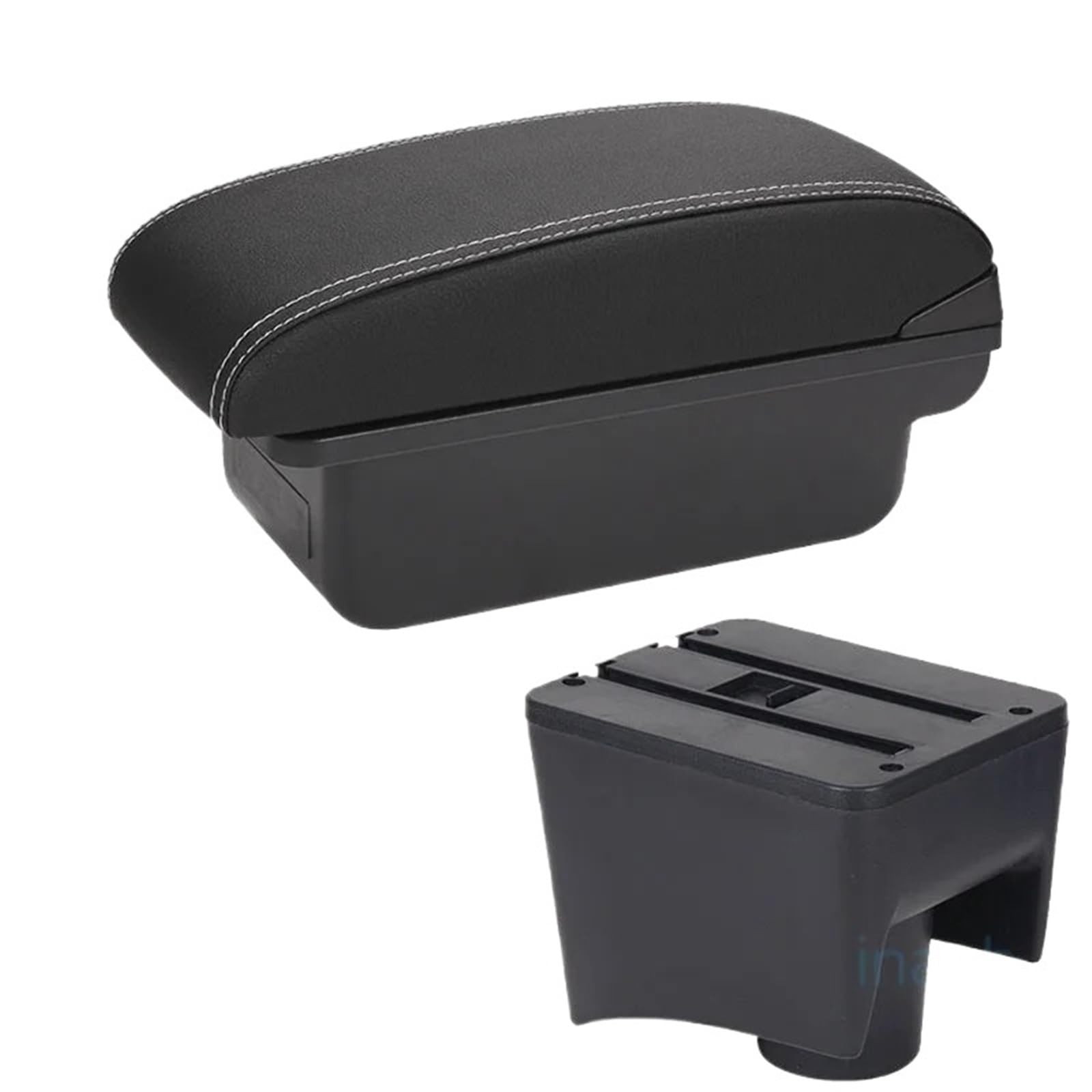 BYHGFDEA Armrest Storage Box For VW For POLO Mk5 6R For Vento 2012-2018 USB Car Armrest Box Interior Parts Storage Box Accessories