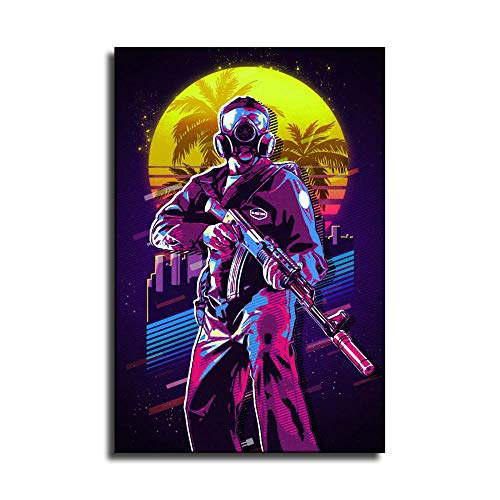 GTA v Game - Póster de lienzo y pared (impresión moderna de la decoración del dormitorio de la familia