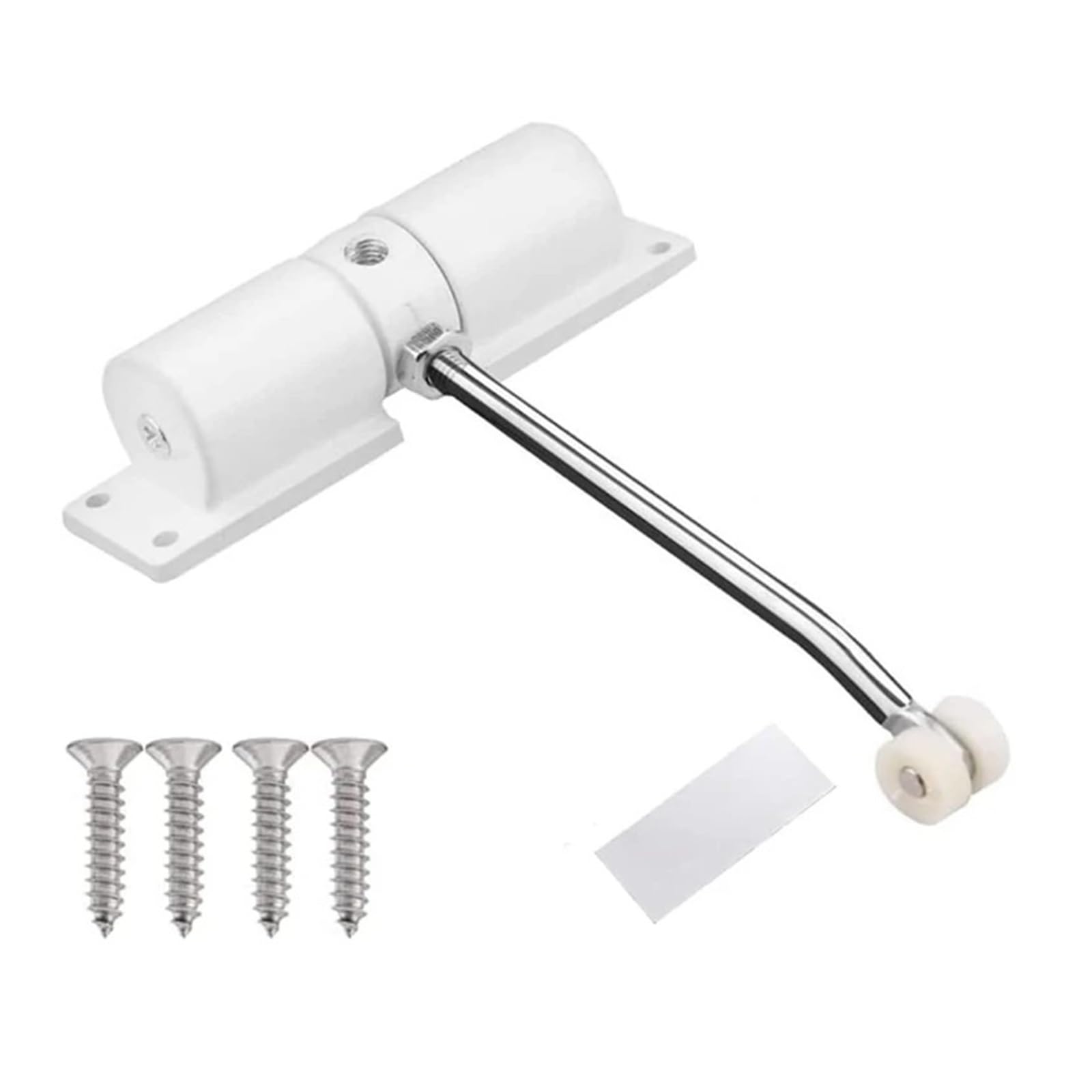 SWENEEN Automatic Door Closer White Zinc Alloy Safety Spring Door Closer Adjustable 30 Kg Closing Door Hinge Easy For Home Commercial Use,