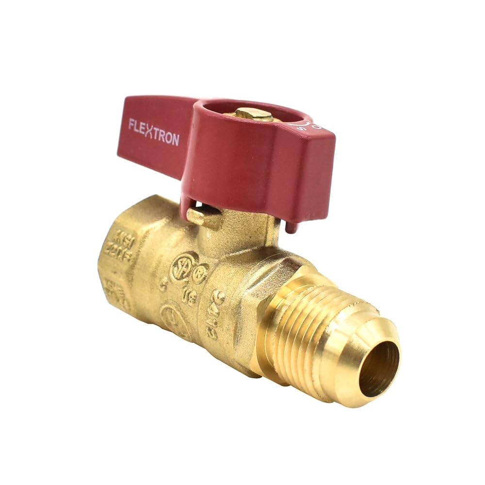 Thrifco Plumbing 4400799 1/2 Inch Flare x 1/2 Inch FIP Gas Ball Valve 2 Per Pack