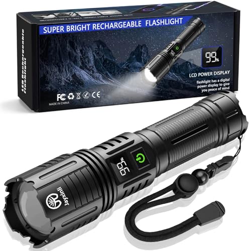 Torches LED Super Bright 500000 Lumen Rechargeable, High Power To...