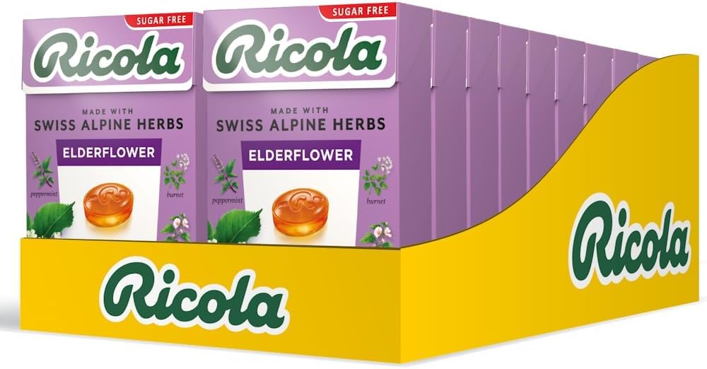 Ricola Swiss - Gotas de hierbas de saúco (45 g, 20 unidades)
