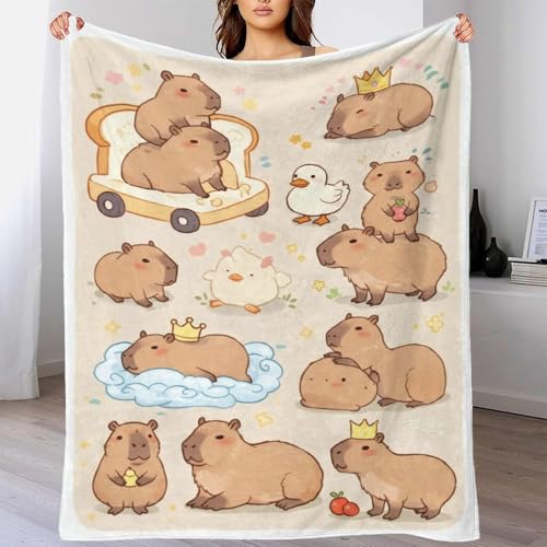 Plaid capybara mignon pour des soirées cocooning en couple