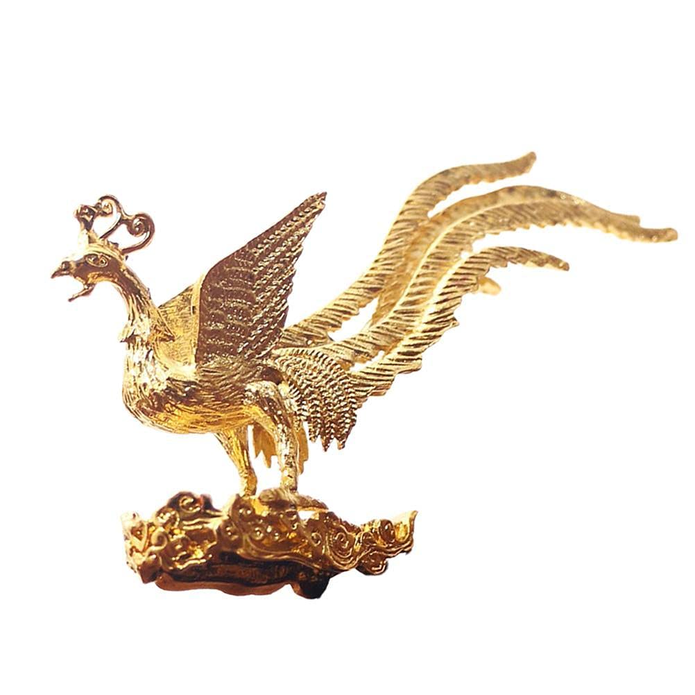 Statue Sculpture Desktop Decoration Lucky Long Tail Phoenix Bird Incense Burner Figurine Ornament Home Good Luck Mythical Animals