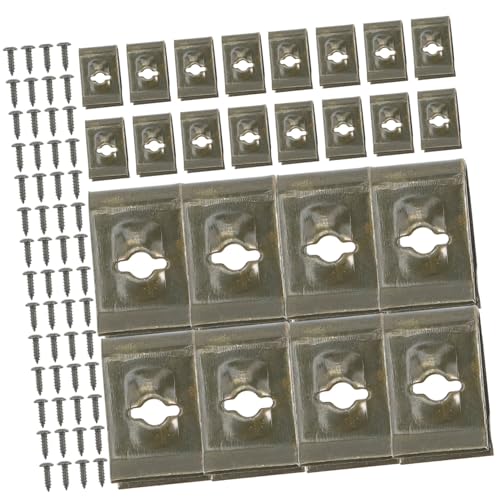 OUNONA 100paires Colliers De Serrage Métalliques Pour Clôture à Câbles Kit De Vis Autotaraudeuses Avec Outil De Fixation Pour Fils Et Câbles