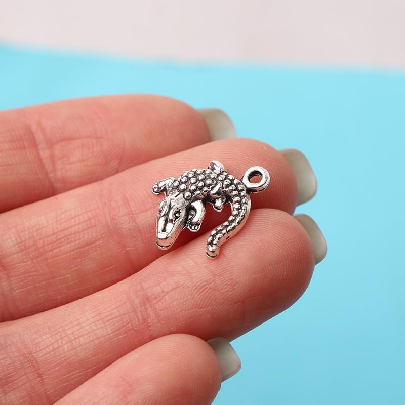 40Pcs Crocodile Charms Pendants For Jewelry Making Bracelet Accessories DIY Findings - Image 2