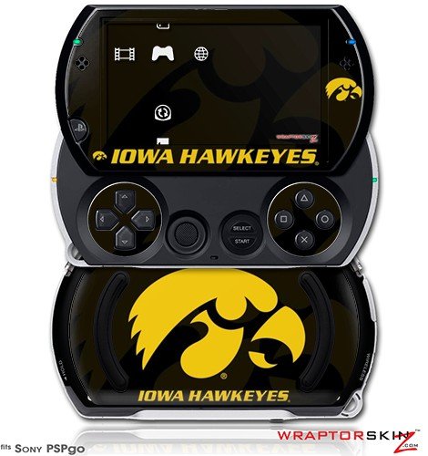Iowa Hawkeyes Herky Gold on Black - Decal Style Skins (fits Sony PSPgo)