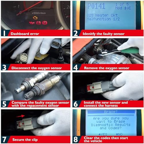 Sensor de oxígeno para Nissan Sentra 2010-2012 2PCS miniatura 6
