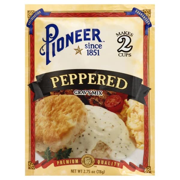 Image of Pioneer Brand Gravy Mix Packets - Makes 2 Cups (Pack of 12) (Peppered)