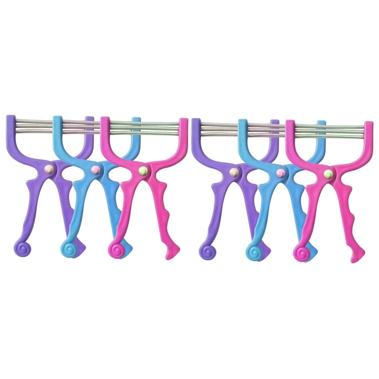 minkissy 2sets Facial Hair Removal Device Painless Hair Remover Spring Shavers Portable Tool for Cheeks 3pcs*2