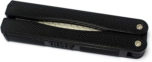 Miniatura 2 de Afilador de cuchillos de bolsillo de grano 400600, afilador de cuchillos de diamante plegable de doble cara para acampar al aire libre, jardín,