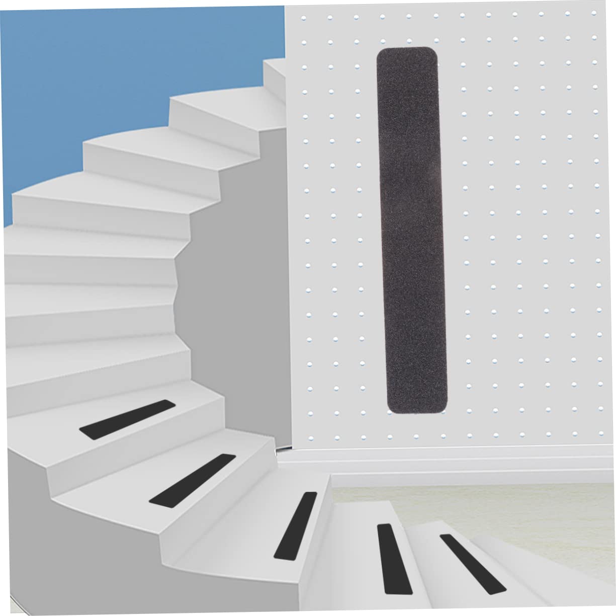 VALICLUD 10Pcs Black Frosted Slip Grip Tape for Outdoor Indoor Use Heavy Duty Adhesive Friction Tape for Stairs Ramps Floors and Walkways Easy to Apply and