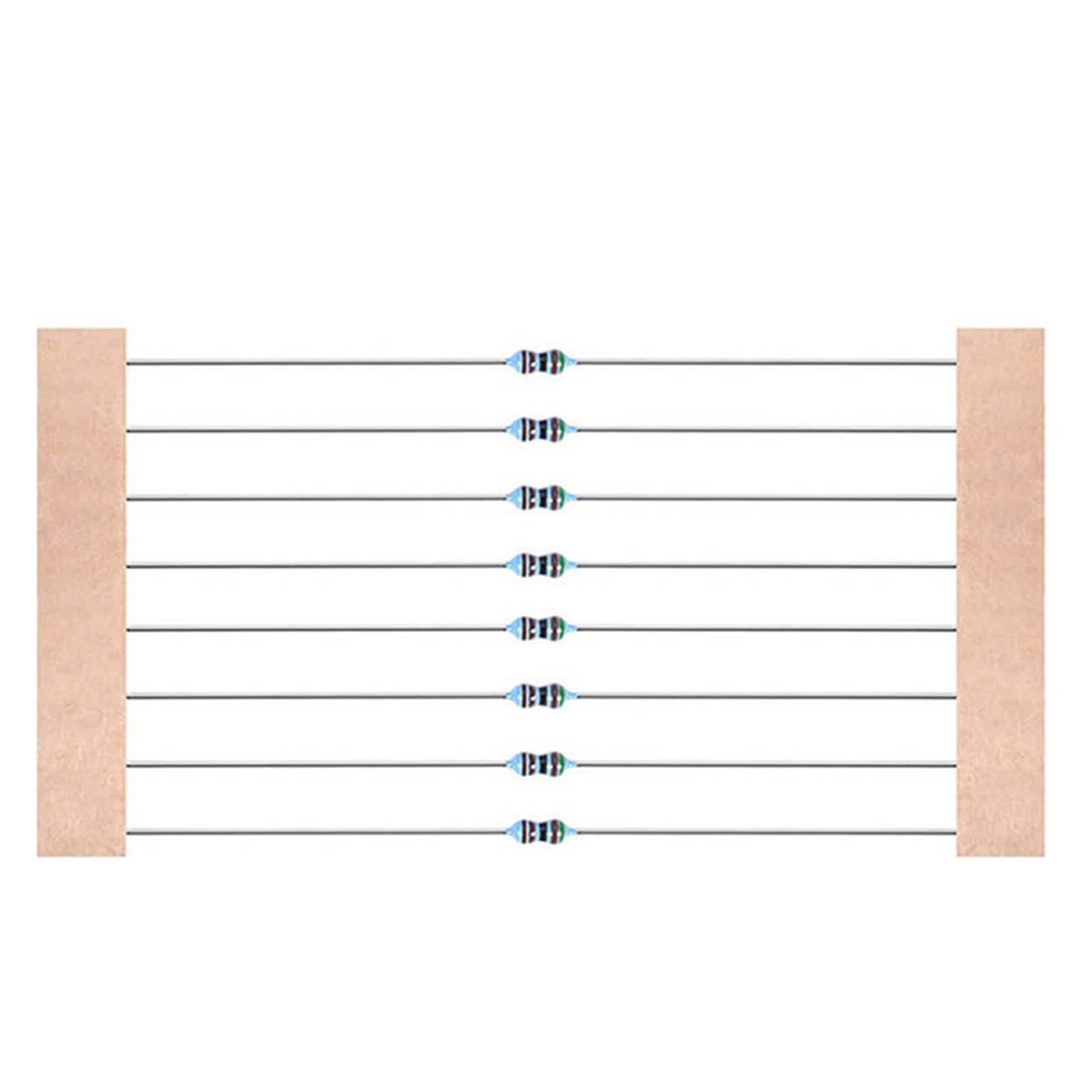 5000 resistencias de película metálica de 1/8 W, 0,125 W, 1%