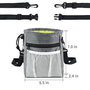 Left&Right Dog Treat Pouch, Dog Training Treat Pouch for Pet, Dog Treat Pouch for Training Small to Large Dogs, Dog Treat Bag with Waist Belt Shoulder Strap Poop Bag Dispenser -4 Ways to Wear -Grey Left&Right Dog Treat Pouch, Dog Training Treat Pouch for Pet, Dog Treat Pouch for Training Small to Large Dogs, Dog Treat Bag with Waist Belt Shoulder Strap Poop Bag Dispenser -4 Ways to Wear -Grey
