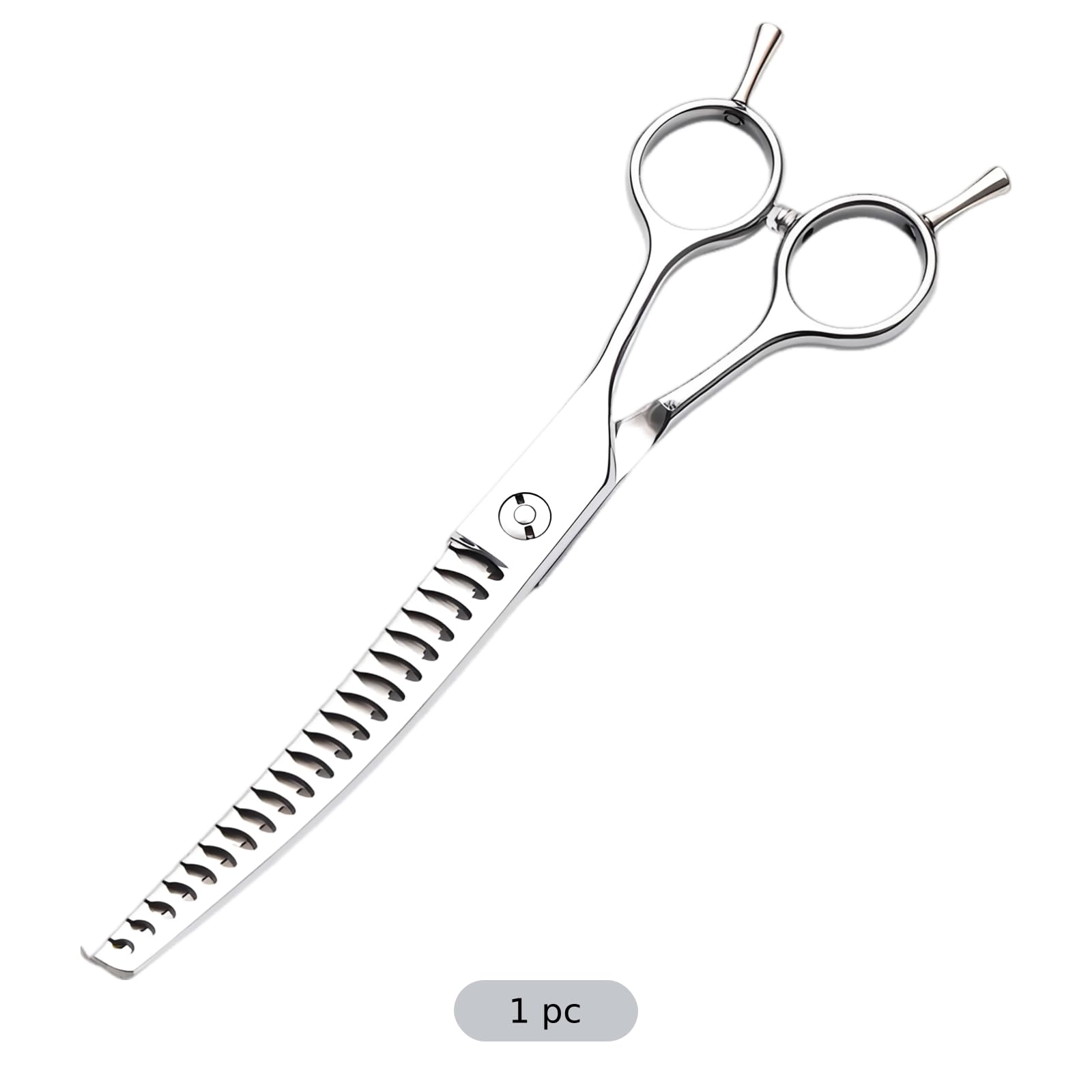 Ciseaux Coupe-Chunkers Courbés Professionnels, Ciseaux Effileurs en Acier Inoxydable 17 cm pour Poils de Chiens, Chats, Soins pour Animaux