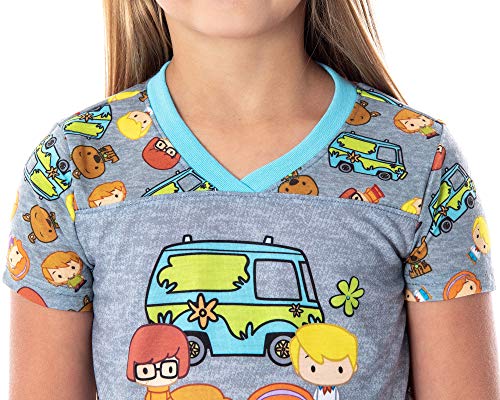 INTIMO Scooby-Doo Girls' Pajamas Chibi Characters Mystery Machine Shirt And Pants Kids Pjs Pajama Set4