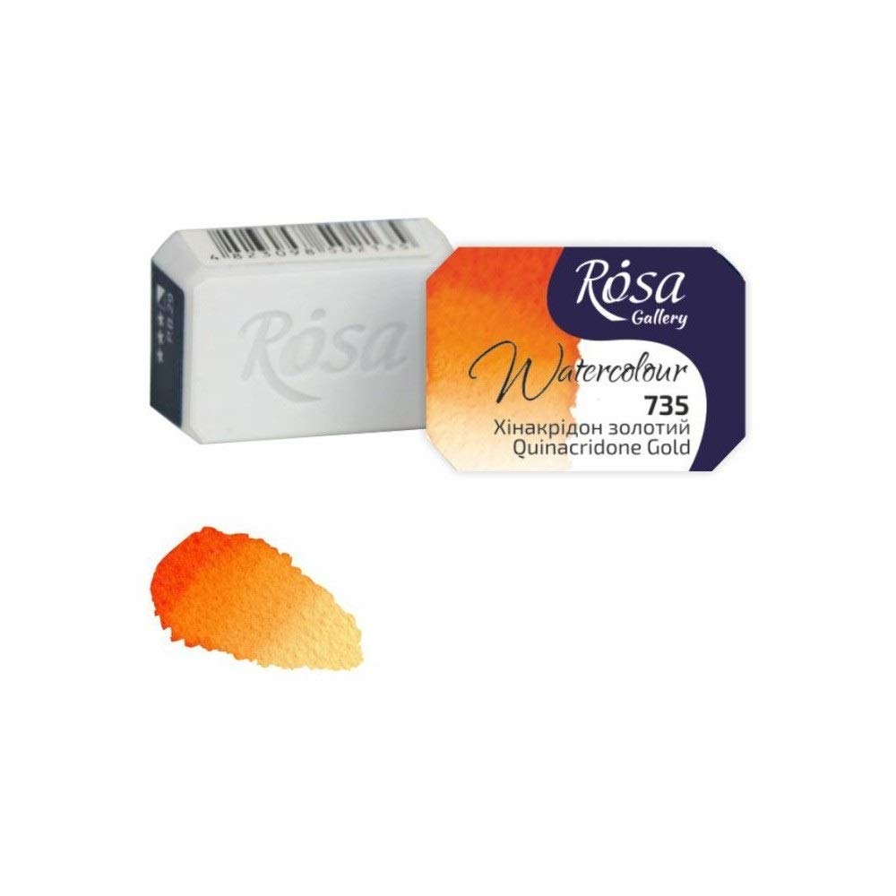 B&Q -  Rosa Gallery Quinacridone Gold Watercolour Pan2.5MlProfessional Artist Quality