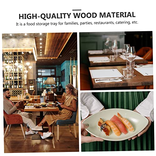 Tabla rectangular para servir sushi de madera sintética miniatura 5
