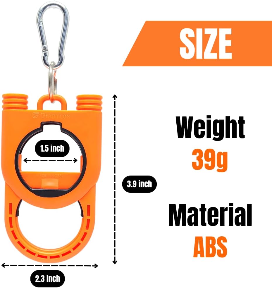 Set of 2 Zip Tie Holders - Heavy Duty Zip Ties Organizer, Orange Color Holder for Multi-Purpose Use