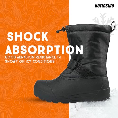 Image of Northside Frosty Insulated Winter Snow Boots for Girls and Boys with Rugged, Water Resistant Nylon Upper, Quick-Drying Lining, Removable EVA Insole, and Durable TPR Outsole