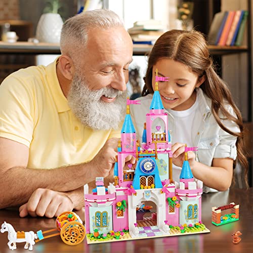 1186 Pieces Friends Castle Building Kit, Girls Princess Castle Magical Ice Palace Toy Building Blocks with Storage Box… - Image 3