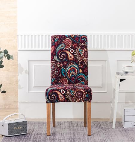 HZDHCLH Chair Covers Slipcovers 4/6 PCs Stretch Removable Washable Short Dining Chair Protector Cover Seat for Hotel,Dining Room,Ceremony (Dreamland,4 PCS) โ image 1