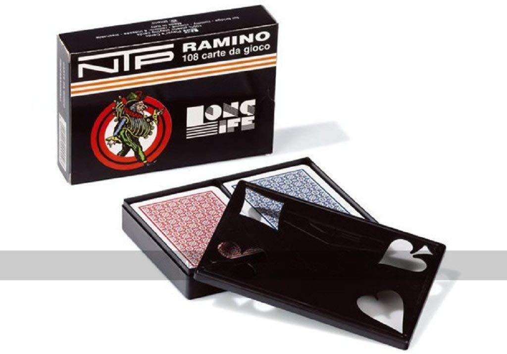 Dal Negro NTP Long Life Ramino Playing Cards - Wide Style, 100% PVC