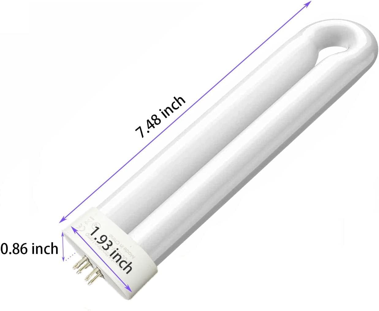 Kittmip Bug Zapper - Spot De Rechange 15 W En Forme De U, Double Tube, Pour Intérieur Et Extérieur, Avec Base à 4 Broches (blanc, 4
