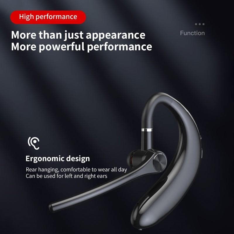 Image of 180 Rotating Single Bluetooth Ear Hook Headset - Business & Sport, Painless with Noise Reduction | Universal Compatibility for All Smartphones