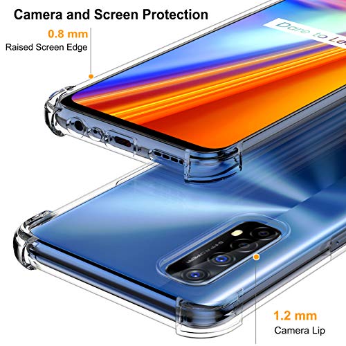 Peakally Cover per Realme 7, Trasparente Morbida