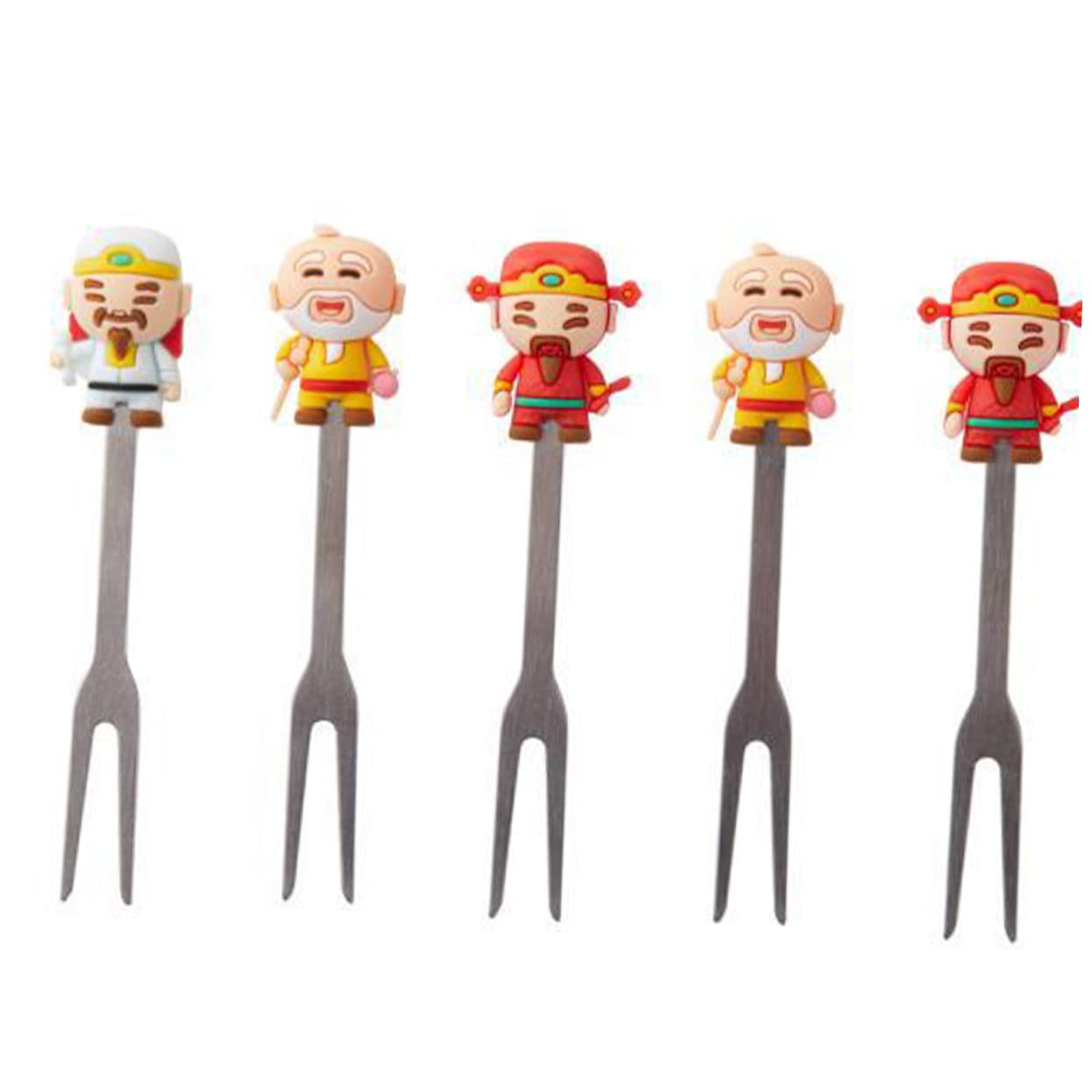 BESTonZON 3sets Forchette Acciaio Inossidabile Per Frutta e Mini Dolci Forchettine Eleganti Per Dessert e Antipasti Per Capodanno Cinese e Feste Pratiche e Resistenti