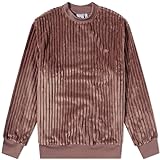 adidas Originals Men's Ribbed Velvet Crew Sweatshirt, Wonder Oxide, Large