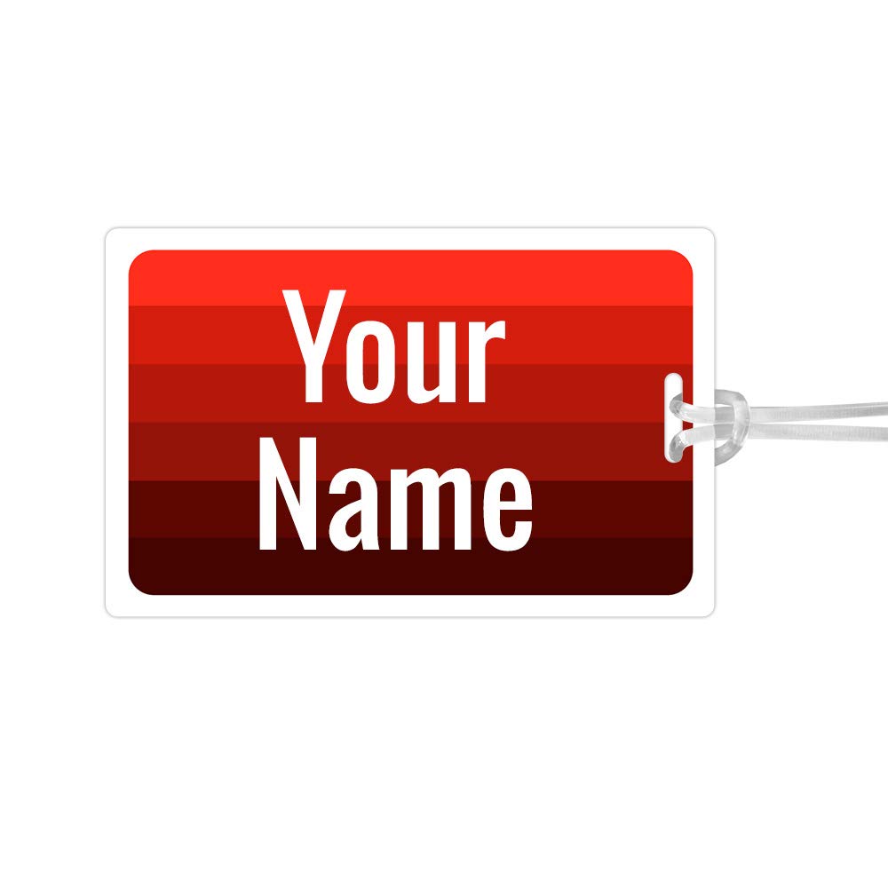 Kids Labels Durable Large Luggage & Bag Tag Red Palette Design