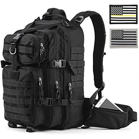 Gelindo Men's Military Tactical, Black, 35L Cover
