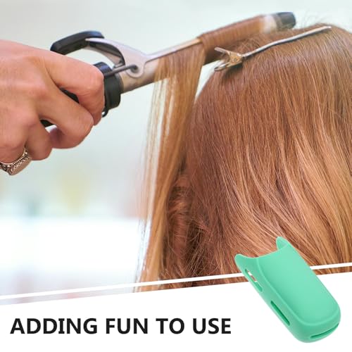Funda protectora de silicona para plancha de pelo, resistente al calor, color verde claro miniatura 3