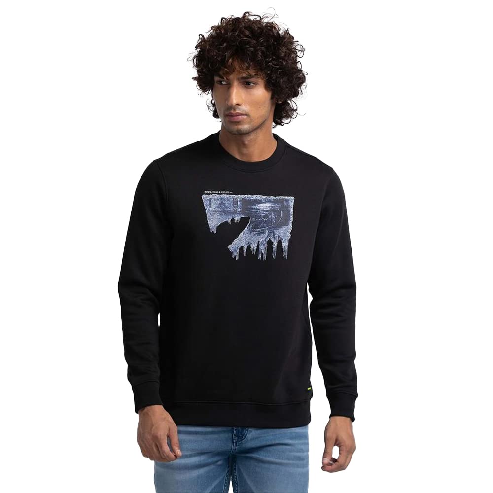 Spykar Men's Cotton Round Neck Sweatshirt (MSS02BBLW238)-picture-19