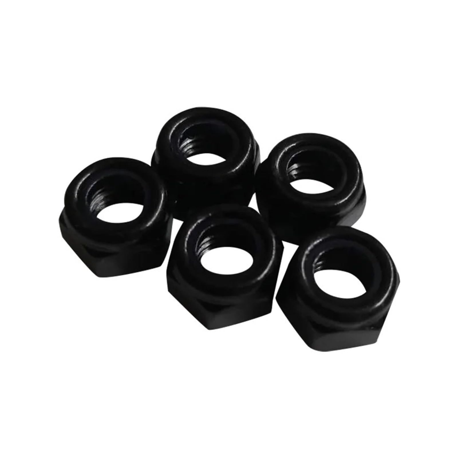 Tuerca Autoblocante Tuercas hexagonales autoblocantes para Tornillos | 100 Uds 50 Uds 20 piezas M2 .5 M3 M4 M5 M6 M8 M10 M12 M14 tuerca de bloqueo(100PCS M5)