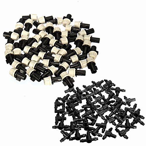 Sprinkleur de brumisation en Plastique de 1/4 Pouce de 1/4 Pouce for Le système de Refroidissement de la Plante à Fleurs de Serre avec té arroser la pelouse