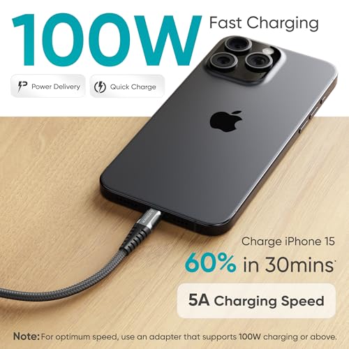 Ambrane Store Ambrane Type C Braided Cable 100W Fast Charging - Image 3