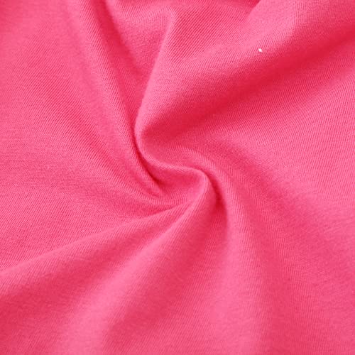 Image of HILEELANG Girls Cotton Tiered Dress Flutter Ruffle Sleeve Summer Swing Sundress Birthday Party Casual Outfit Colorblock 2-12Y