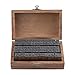 Alphabet Stamps 70 PCS Vintage Wooden Rubber Letter Number Alphabet Combination Letter Stamp Diary Ablum Wedding Letter Wood Rubber Stamp Set with Vintage Wooden Box Gift (Standard Writing)